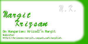 margit krizsan business card